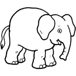 Dessin à colorier: Éléphant (Animaux) #6346 - Coloriages à Imprimer Gratuits