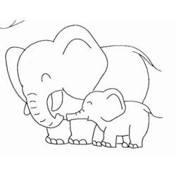 Dessin à colorier: Éléphant (Animaux) #6355 - Coloriages à Imprimer Gratuits