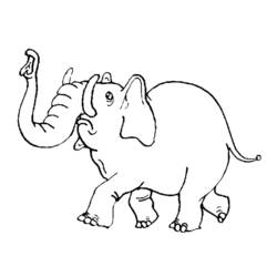 Dessin à colorier: Éléphant (Animaux) #6356 - Coloriages à Imprimer Gratuits