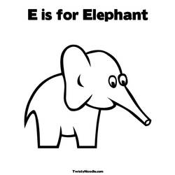 Dessin à colorier: Éléphant (Animaux) #6363 - Coloriages à Imprimer Gratuits