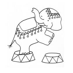 Dessin à colorier: Éléphant (Animaux) #6368 - Coloriages à Imprimer Gratuits