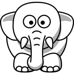 Dessin à colorier: Éléphant (Animaux) #6370 - Coloriages à imprimer