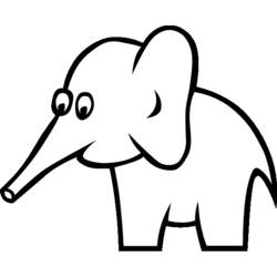 Dessin à colorier: Éléphant (Animaux) #6374 - Coloriages à Imprimer Gratuits