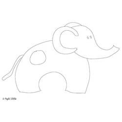 Dessin à colorier: Éléphant (Animaux) #6378 - Coloriages à Imprimer Gratuits
