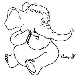 Dessin à colorier: Éléphant (Animaux) #6379 - Coloriages à Imprimer Gratuits