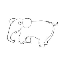Dessin à colorier: Éléphant (Animaux) #6390 - Coloriages à Imprimer Gratuits