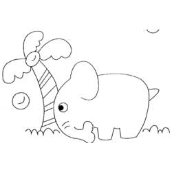 Dessin à colorier: Éléphant (Animaux) #6399 - Coloriages à Imprimer Gratuits