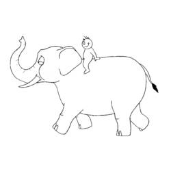 Dessin à colorier: Éléphant (Animaux) #6411 - Coloriages à Imprimer Gratuits