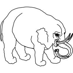 Dessin à colorier: Éléphant (Animaux) #6420 - Coloriages à Imprimer Gratuits