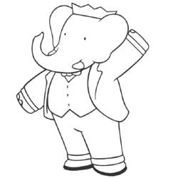Dessin à colorier: Éléphant (Animaux) #6438 - Coloriages à imprimer