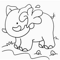 Dessin à colorier: Éléphant (Animaux) #6453 - Coloriages à Imprimer Gratuits