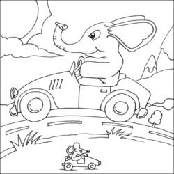 Dessin à colorier: Éléphant (Animaux) #6460 - Coloriages à Imprimer Gratuits