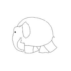 Dessin à colorier: Éléphant (Animaux) #6462 - Coloriages à Imprimer Gratuits
