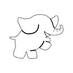Dessin à colorier: Éléphant (Animaux) #6470 - Coloriages à Imprimer Gratuits