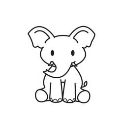 Dessin à colorier: Éléphant (Animaux) #6493 - Coloriages à Imprimer Gratuits