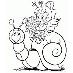 Dessin à colorier: Escargot (Animaux) #6552 - Coloriages à Imprimer