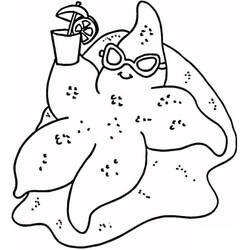 Dessin à colorier: Étoile de mer (Animaux) #187158 - Coloriages à Imprimer Gratuits
