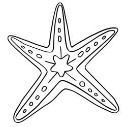 Dessin à colorier: Étoile de mer (Animaux) #187159 - Coloriages à Imprimer Gratuits