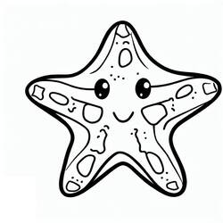 Dessin à colorier: Étoile de mer (Animaux) #187160 - Coloriages à Imprimer Gratuits