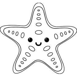Dessin à colorier: Étoile de mer (Animaux) #187167 - Coloriages à Imprimer Gratuits