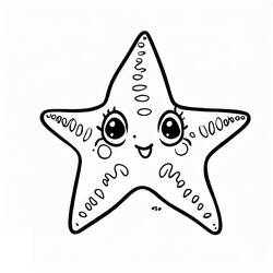 Coloriage Étoile de mer (Animaux) #187170 à imprimer et colorier
