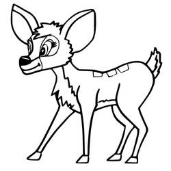 Dessin à colorier: Faon (Animaux) #206068 - Coloriages à Imprimer Gratuits