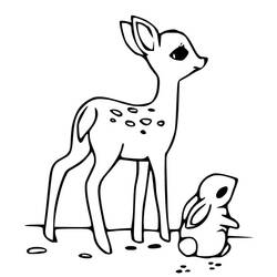 Dessin à colorier: Faon (Animaux) #206069 - Coloriages à Imprimer Gratuits