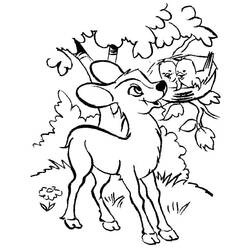 Dessin à colorier: Faon (Animaux) #206071 - Coloriages à Imprimer Gratuits