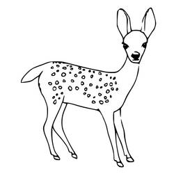 Dessin à colorier: Faon (Animaux) #206077 - Coloriages à Imprimer Gratuits