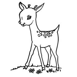 Dessin à colorier: Faon (Animaux) #206082 - Coloriages à Imprimer Gratuits