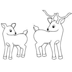 Dessin à colorier: Faon (Animaux) #206084 - Coloriages à Imprimer Gratuits