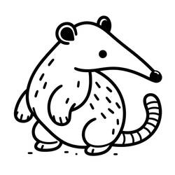 Dessin à colorier: Fourmilier (Animaux) #219640 - Coloriages à Imprimer Gratuits