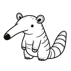 Dessin à colorier: Fourmilier (Animaux) #219644 - Coloriages à Imprimer Gratuits