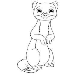 Dessin à colorier: Furet (Animaux) #205383 - Coloriages à Imprimer Gratuits