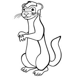 Dessin à colorier: Furet (Animaux) #205390 - Coloriages à Imprimer Gratuits
