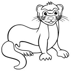 Dessin à colorier: Furet (Animaux) #205396 - Coloriages à Imprimer Gratuits