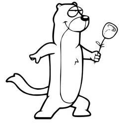Dessin à colorier: Furet (Animaux) #205399 - Coloriages à Imprimer Gratuits