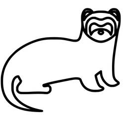 Dessin à colorier: Furet (Animaux) #205403 - Coloriages à Imprimer Gratuits