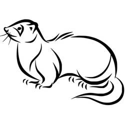 Dessin à colorier: Furet (Animaux) #205410 - Coloriages à Imprimer Gratuits