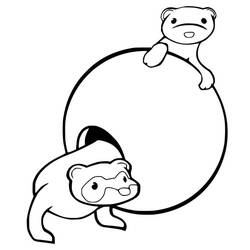 Dessin à colorier: Furet (Animaux) #205416 - Coloriages à Imprimer Gratuits