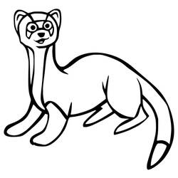 Dessin à colorier: Furet (Animaux) #205417 - Coloriages à Imprimer Gratuits