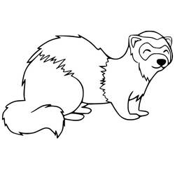 Dessin à colorier: Furet (Animaux) #205418 - Coloriages à Imprimer Gratuits
