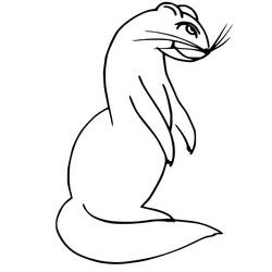 Dessin à colorier: Furet (Animaux) #205419 - Coloriages à Imprimer Gratuits