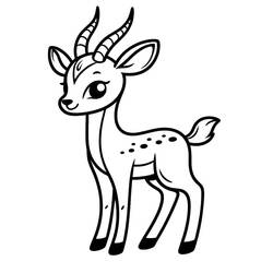 Dessin à colorier: Gazelle (Animaux) #219877 - Coloriages à Imprimer Gratuits