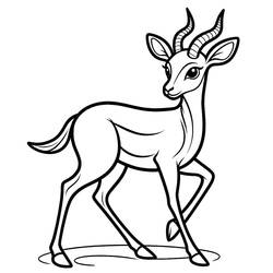 Dessin à colorier: Gazelle (Animaux) #219880 - Coloriages à Imprimer Gratuits