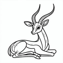 Dessin à colorier: Gazelle (Animaux) #219895 - Coloriages à Imprimer Gratuits