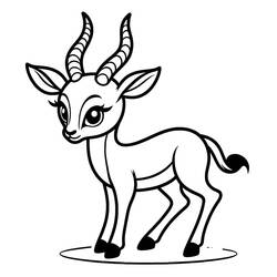 Dessin à colorier: Gazelle (Animaux) #219896 - Coloriages à Imprimer Gratuits