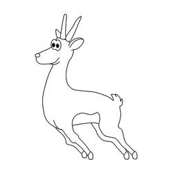 Dessin à colorier: Gazelle (Animaux) #219906 - Coloriages à Imprimer Gratuits