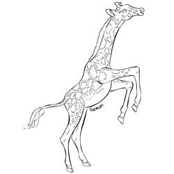 Coloriage Girafe (Animaux) #177586 à imprimer et colorier