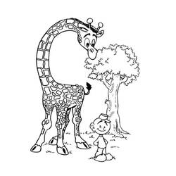 Coloriage Girafe (Animaux) #177595 à imprimer et colorier